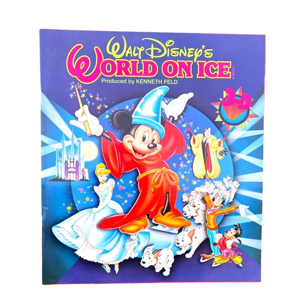 Vintage 1996 Walt Disney World On Ice 3D Souvenir Program Kenneth Feld Mickey